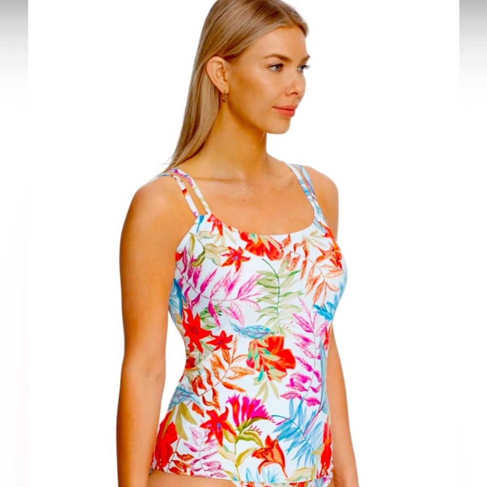 Sunsets Tropical Breeze Taylor Underwire Tankini Top, 36DD - Picture 2 of 4